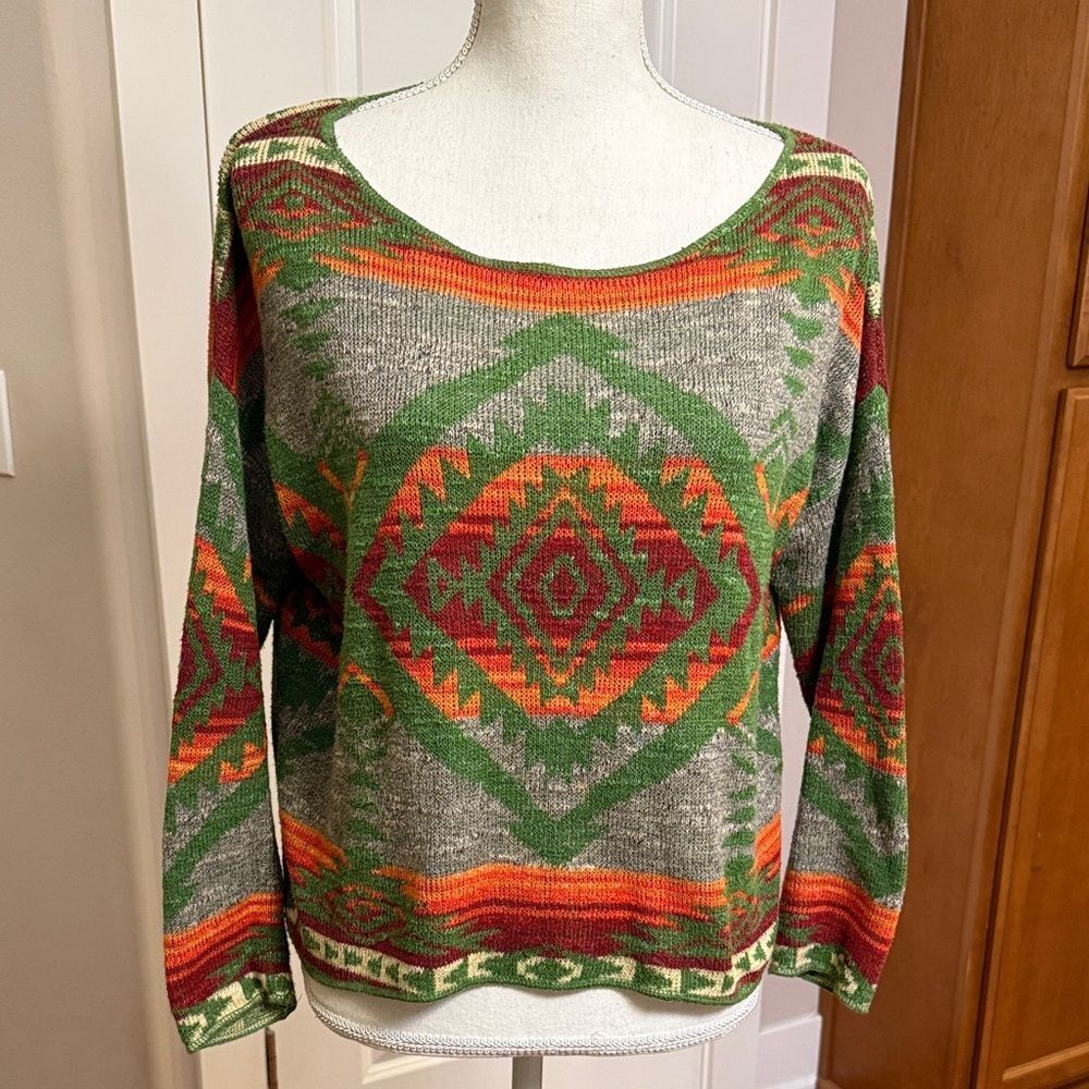 RALPH LAUREN DENIM & SUPPLY TRIBAL WESTERN TRANSITIONAL SWEATER VGUC SZ S